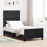 vidaXL Cadre de Lit Noir 100x200 cm Velours