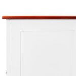 vidaXL Coffre de rangement et couvercle marron et blanc bois d'acacia