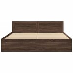 vidaXL Cadre de lit avec tête de lit chêne marron 180x200 cm