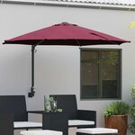 vidaXL Parasol de jardin Bordeaux 248 x 248 x 148 cm