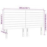 vidaXL Tête de lit à LED Bleu 200x5x118/128 cm Tissu