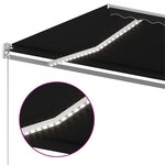 vidaXL Auvent automatique et capteur de vent LED 4 5x3 5 m Anthracite
