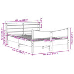 vidaXL Cadre de lit avec tête de lit blanc 160x200 cm bois pin massif