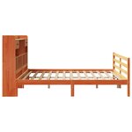 vidaXL Lit bibliothèque sans matelas cire marron 200x200 cm pin massif