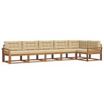 vidaXL Ensemble de canapés d'extérieur 6 pc Naturel et Beige