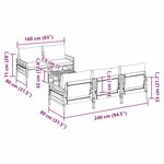 vidaXL Ensemble de canapé de jardin 6 Pièces Anthracite Acier & tissu