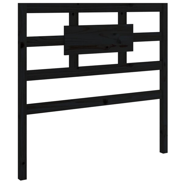 vidaXL Tête de lit Noir 80 5x4x100 cm Bois massif de pin