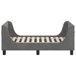 vidaXL Cadre de lit pour tout-petit avec tête de lit Gris foncé