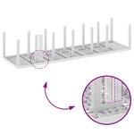 Ensemble de salle à manger jardin vidaXL 15 pièces blanc poly rattan