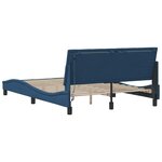 vidaXL Cadre de lit sans matelas bleu 140x200 cm tissu