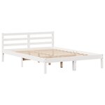 vidaXL Lit bibliothèque sans matelas blanc 140x200 cm bois pin massif