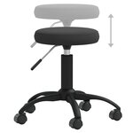 vidaXL Chaise pivotante de bureau Noir Velours