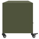 vidaXL Meuble TV vert olive 100 5x39x43 5 cm acier