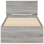 vidaXL Cadre de lit avec tête de lit sonoma gris 90x200 cm