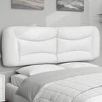vidaXL Coussin de tête de lit Hvar blanc 160 cm similicuir