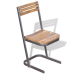 vidaXL Chaises à manger lot de 4 bois de teck massif