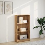 vidaXL Bibliothèque chêne artisanal 60x24x109 cm bois d'ingénierie