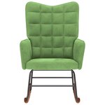 vidaXL Chaise à bascule Vert clair Velours