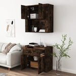 vidaXL Buffet haut Chêne fumé Bois d'ingénierie