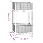 vidaXL Lit surélevé 40x40x71 cm Polypropylène