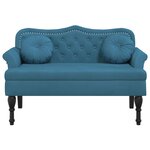 vidaXL Banc avec coussins bleu 120 5x65x75 cm velours