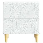 vidaXL Table de chevet Blanc 43 x 34 5 x 48 cm Bois d'ingénierie