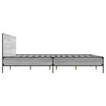 vidaXL Cadre de lit sonoma gris 180x200 cm bois d'ingénierie et métal