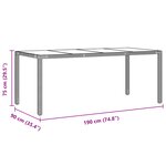 Ensemble de salle à manger de jardin 9 pièces vidaXL gris poly rattan