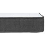 vidaXL Sommier à lattes de lit Gris foncé Tissu 140x200 cm