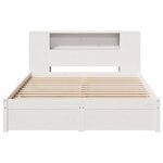 vidaXL Lit bibliothèque sans matelas blanc 120x200 cm bois pin massif