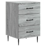 vidaXL Cabinet de chevet avec tiroir Sonoma gris 43 x 41 x 66 5 cm