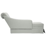 vidaXL Fauteuil long et traversin accoudoir droit gris clair velours