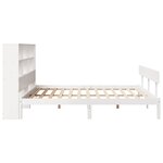vidaXL Lit bibliothèque sans matelas blanc 200x200 cm bois pin massif