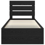vidaXL Cadre de lit Noir 90 x 190 cm Bois de pin massif