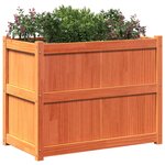 vidaXL Jardinière cire marron 90x50x70 cm bois de pin massif