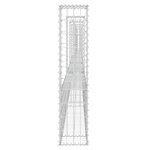 vidaXL Panier de gabion en forme de U avec 6 poteaux Fer 620x20x100 cm
