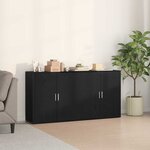 vidaXL Buffets 2 Pièces Chêne noir 79 x 38 x 80 cm Bois d'ingénierie