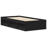 vidaXL Cadre de lit sans matelas noir 75x190 cm