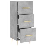 vidaXL Buffet Gris béton 34 5x34x90 cm Bois d'ingénierie