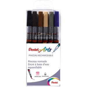 Pochette de 6 pinceaux color brush gfl pentel