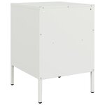 vidaXL Tables de chevet 2 Pièces blanc 36x39x50 5 cm acier laminé à froid