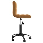 vidaXL Chaise pivotante de bureau Marron Velours