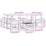 vidaXL Ensemble de canapés d'extérieur 7 pc Blanc et Beige