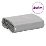 vidaXL Bâche gris 4x6 m 650 g/m²