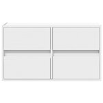 vidaXL Meuble TV mural avec lumières LED blanc 80x31x45 cm