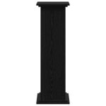vidaXL Support de Plante Chêne noir 33 x 33 x 100 cm Bois d'ingénierie