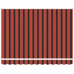 vidaXL Auvent rétractable orange et marron 3 5x2 5m tissu et aluminium