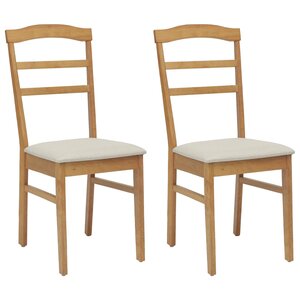 vidaXL Chaise de salle à manger 2 Pièces Naturel et clair
