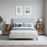vidaXL Cabinet de chevet mural 2 pc Chêne fumé 33 x 34 5 x 40 cm
