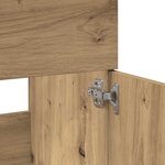 vidaXL Armoire de salle de bain avec miroir chêne artisanal